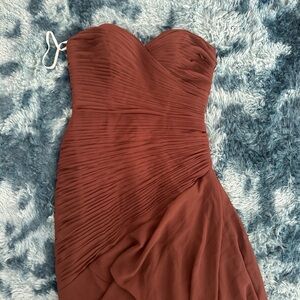 Elegant Brown Strapless Dress GOOD FOR PROM